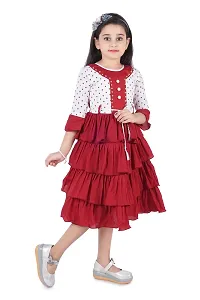 trendy girls layered frock for kids girls-thumb1