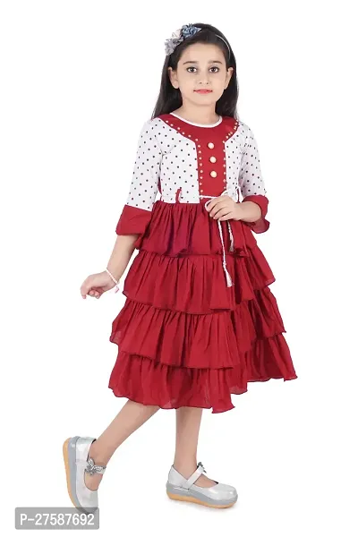 trendy girls layered frock for kids girls-thumb2