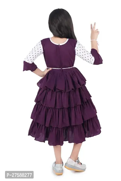 trendy girls layered frock for kids girls-thumb3