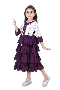 trendy girls layered frock for kids girls-thumb3