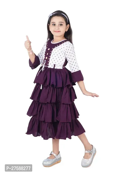 trendy girls layered frock for kids girls-thumb4