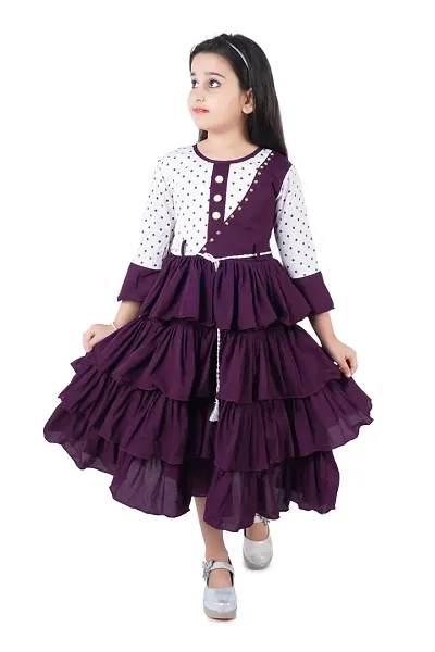 trendy girls layered frock for kids girls