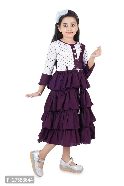 trendy girls layered frock for kids girls-thumb4