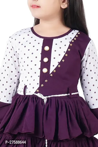 trendy girls layered frock for kids girls-thumb2