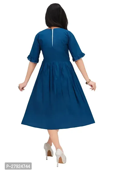 Stylish Cotton Blend Printed Dress For Women-thumb4