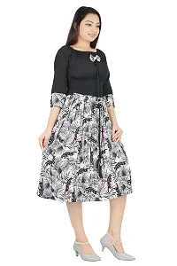 Charming Black Rayon Midi Length Dress For Women-thumb3