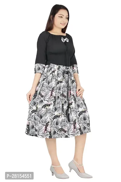 Charming Black Rayon Midi Length Dress For Women-thumb4
