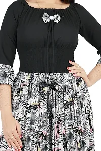 Charming Black Rayon Midi Length Dress For Women-thumb1