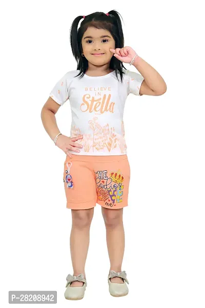 Classic Cotton Blend Printed 3 Piece Clothing set for Kids Girl-thumb3