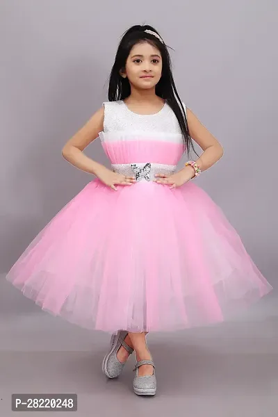 Shimmering Net Gown for Kids Girls-thumb0