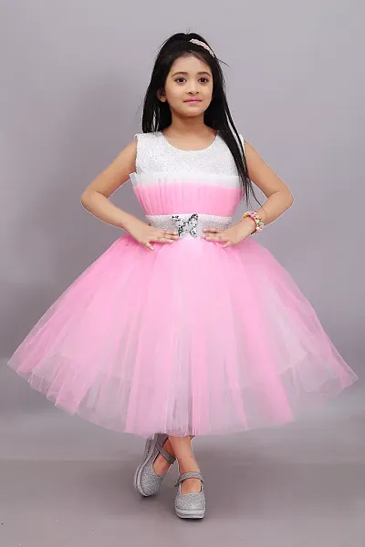 Shimmering Net Gown for Kids Girls