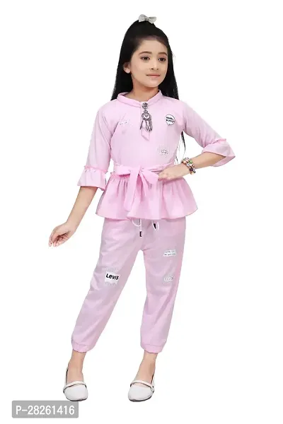 Girls' Trendy Peplum Pants Set-thumb0