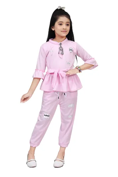 Girls' Trendy Peplum Pants Set