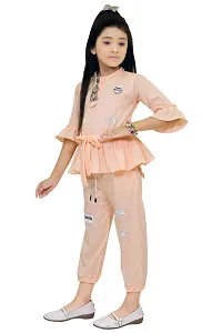 Girls' Trendy Peplum Pants Set-thumb3