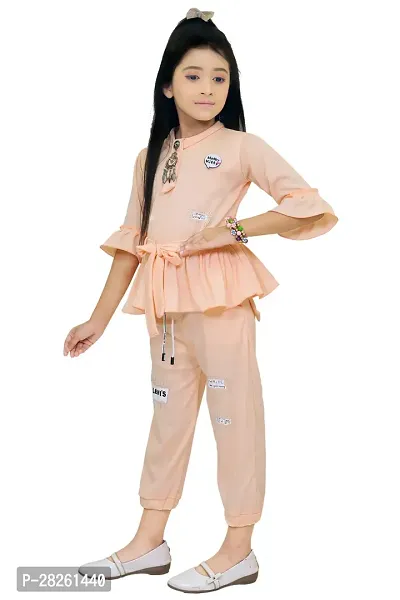 Girls' Trendy Peplum Pants Set-thumb4