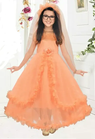 Latest Beautiful Net Maxi Dress for Girls