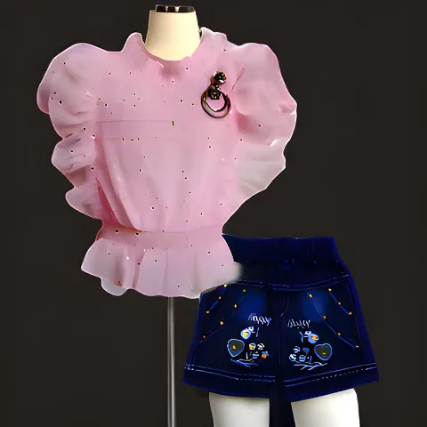 Fabulous Blend Frocks with Jeans Set For Girls