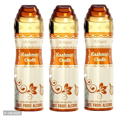 Al-Nuaim Kashmiri Oudh Long Lasting Perfume Spray-200 Ml Pack Of-3