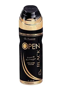 Al-Nuaim Open Black Long Lasting Perfum Spray-200 Ml-thumb1