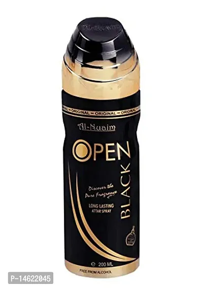 Al-Nuaim Open Black Long Lasting Perfum Spray-200 Ml-thumb2