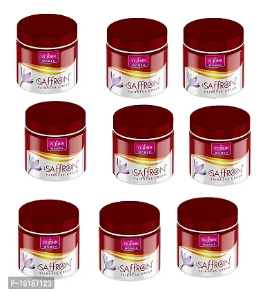 Vi John Red Saffron Natural Fairness Cream-50 Gm Pack Of-9