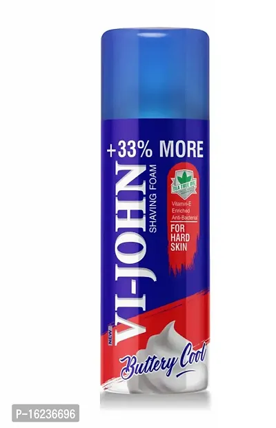 VI - JOHN Smooth Shave Foam For Men | Shaving Foam - Hard  Skin Type  (400gm)-Pack Of-1-thumb0