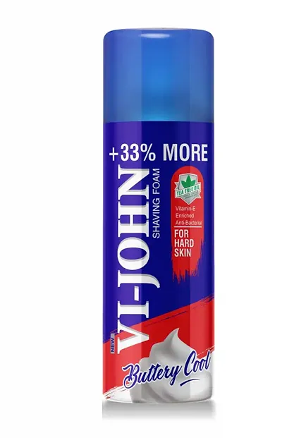 VI - JOHN Smooth Shave Foam For Men | Shaving Foam - Hard  Skin Type  (400gm)-Pack Of-1