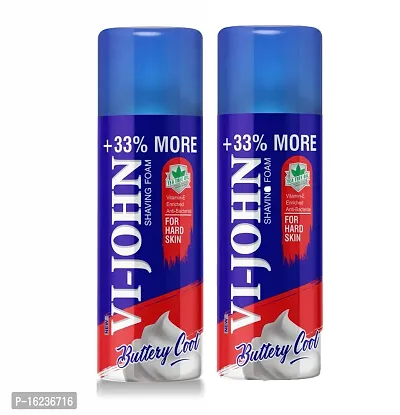 VI - JOHN Smooth Shave Foam For Men | Shaving Foam  Hard Skin Type (400gm )-Pack Of-2-thumb0