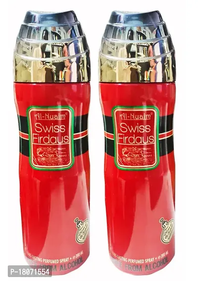 Al Nuaim Swiss Firdous Long Lasting perfume Spray-200 ml Pack Of-2-thumb0