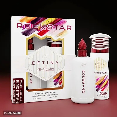 Eftina Rockstar Eau De Parfum 100ml + Free 200ml Perfumed Spray-thumb0