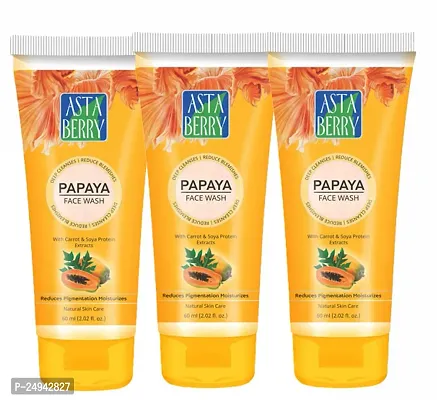 Astraberry Papaya Face Wash-100 ml Pack Of-3-thumb0