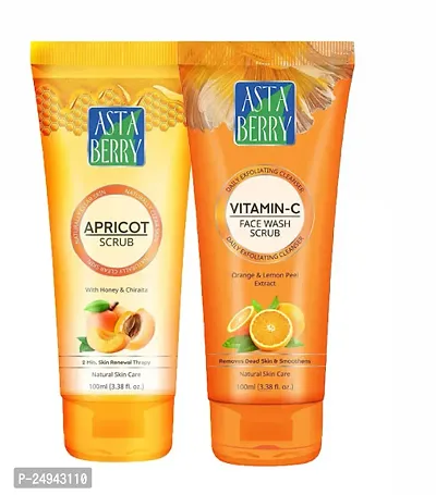 Astraberry Vitamin-C Face Wash-100 ml + Apricot Face Scrub -50 ml