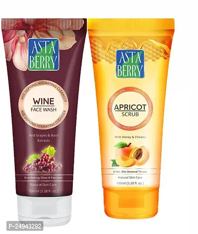 Astraberry Wine Face-100 ml + Apricot Face Scrub -50 Ml