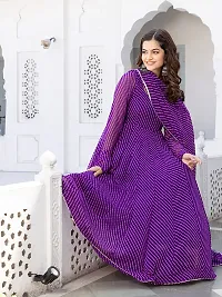 Stylish Georgette Gown with Dupatta for Women-thumb1