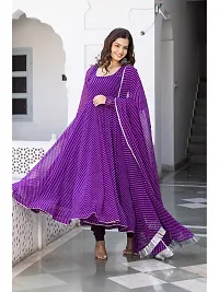 Stylish Georgette Gown with Dupatta for Women-thumb2