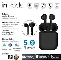 i 12 black in a ear true wireless Double (Dual L/R)BT Sports With Charging Box Bluetooth Headset Bluetooth Headset  (BLACK, True Wireless)-thumb1