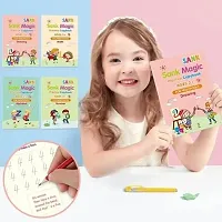 Magic Practice Copybook, Number Tracing Book for Preschoolers with Pen, Magic Calligraphy Copybook Set Practical Reusable Writing Tool Simple Hand Lettering (4 BOOK + 10 REFILL+ 2 Pen +2 Grip)/-thumb3
