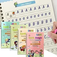 Magic Practice Copybook, Number Tracing Book for Preschoolers with Pen, Magic Calligraphy Copybook Set Practical Reusable Writing Tool Simple Hand Lettering (4 BOOK + 10 REFILL+ 2 Pen +2 Grip)/-thumb1