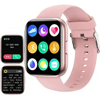 New PINK T 500 SMART WATCH 2023 latest version /T500 Full Touch Screen Bluetooth Smartwatch with Body Temperature, Heart Rate  Oxygen Monitor Compatible with All 3G/4G/5G Android  iOS-thumb1