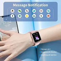 PINK/SMART WATCH 2023 latest version /T500 Full Touch Screen Bluetooth Smartwatch with Body Temperature, Heart Rate  Oxygen Monitor Compatible with All 3G/4G/5G Android  iOS-thumb4