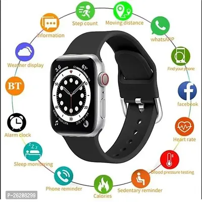 T-500 Smart Watch (BLACK)with Daily Activity Tracker for Touchscreen Receive or Cancel Calling , Heart Rate Sensor Sleep Monitor and for Both Boys and Girls Wristband (Black)-thumb2