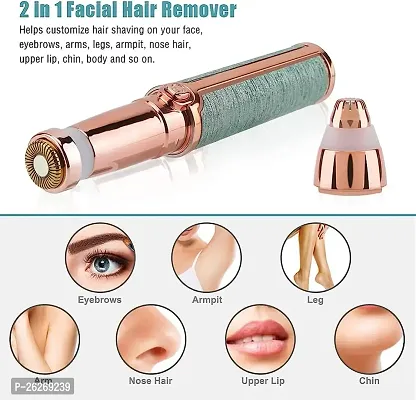 Blawless 2 In 1 Eyebrow Trimmer Runtime 30 Min Body Groomer For Women (Multicolor)/ Adaptor,Battery Powered-thumb2