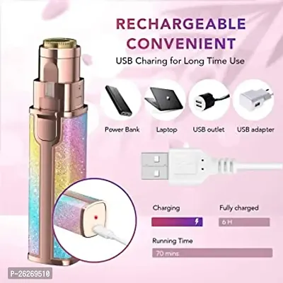 Blawless 2 In 1 Eyebrow Trimmer Runtime 30 Min Body Groomer For Women (Multicolor),..Adaptor,Battery Powered-thumb2