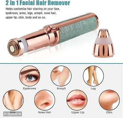 Blawless 2 In 1 Eyebrow Trimmer Runtime 30 Min Body Groomer For Women (Multicolor),..Adaptor,Battery Powered-thumb3