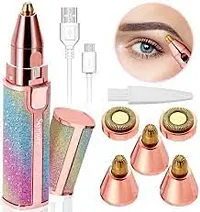 Blawless 2 In 1 Eyebrow Trimmer Runtime 30 Min Body Groomer For Women , Adaptor,Battery Powered (Multicolor)-thumb1