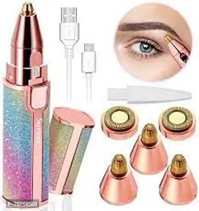 Blawless 2 In 1 Eyebrow Trimmer Runtime 30 Min Body Groomer For Women , Adaptor,Battery Powered (Multicolor)-thumb2