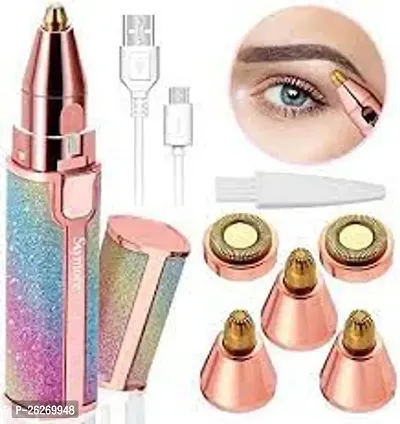 Blawless 2 In 1 Eyebrow Trimmer Runtime 30 Min Body Groomer For Women , Adaptor,Battery Powered (Multicolor)//-thumb2