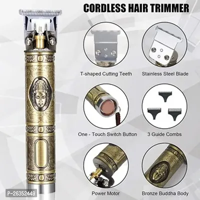 Trimmer For Men, Professional Hair Clipper, Adjustable Blade Clipper and Shaver, Close Cut Precise Hair Machine, Body Trimmer (Metal Body).-thumb0