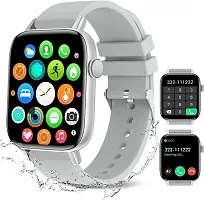 New T500 WHITE SMART WATCH 2024/ latest version /Full Touch Screen Bluetooth Smartwatch with Body Temperature, Heart Rate  Oxygen Monitor Compatible with All 3G/4G/5G Android  iOS-thumb1