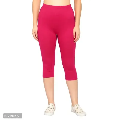 Buy online Solid Red Cotton Lycra Capri from Capris & Leggings for Women by  Draxstar for ₹469 at 53% off | 2024 Limeroad.com